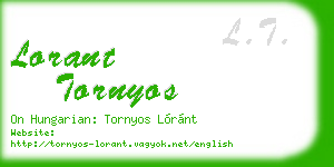 lorant tornyos business card